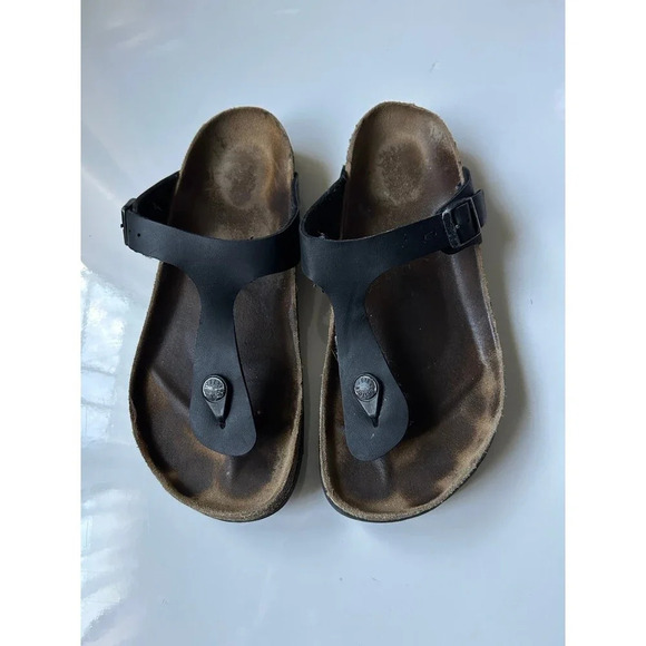 Birkenstock Gizeh Thong Sandals Women's Black - Picture 1 of 6